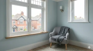 A classic solid oak chest of drawers for a master bedroom, featuring natural wood grain and a durable finish.