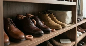 Using cedar rings in a shoe cupboard to maintain a fresh odour.