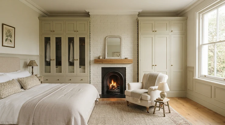 Comparing fitted and freestanding wardrobe storage solutions in a period home